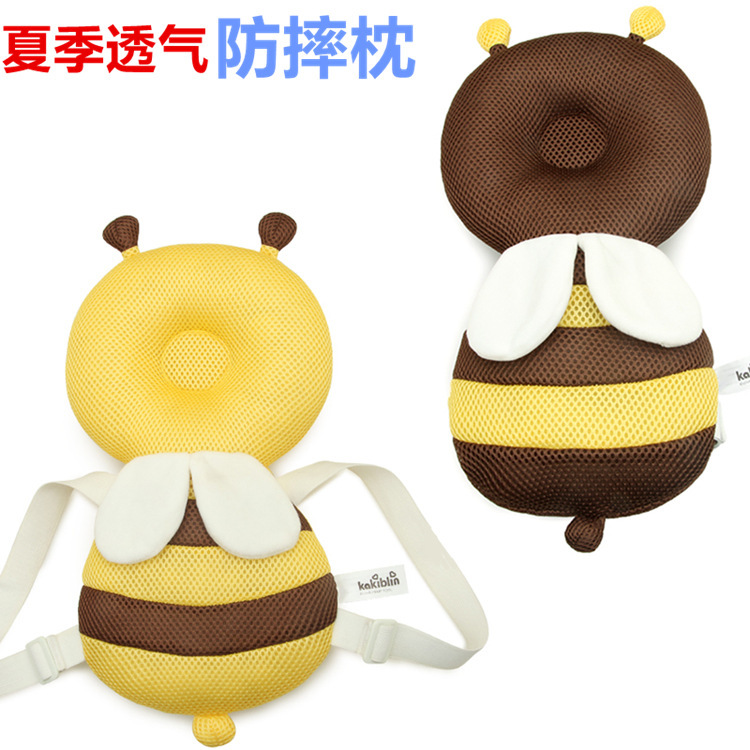 Toddler Headrest Baby Fall Protection Head Protection Pillow Breathable Mesh Bee Large Children FallingResistant Mat