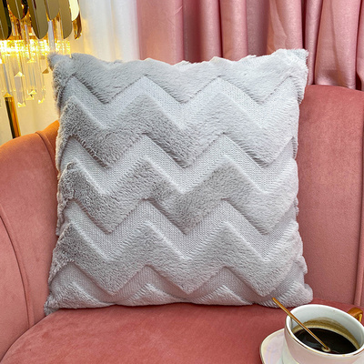 Nordic Cushion Ins Affordable Luxury Style Solid Color Removable and Washable Bed Plush Back Sofa Cushion Cover