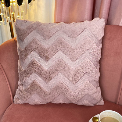 Nordic Cushion Ins Affordable Luxury Style Solid Color Removable and Washable Bed Plush Back Sofa Cushion Cover