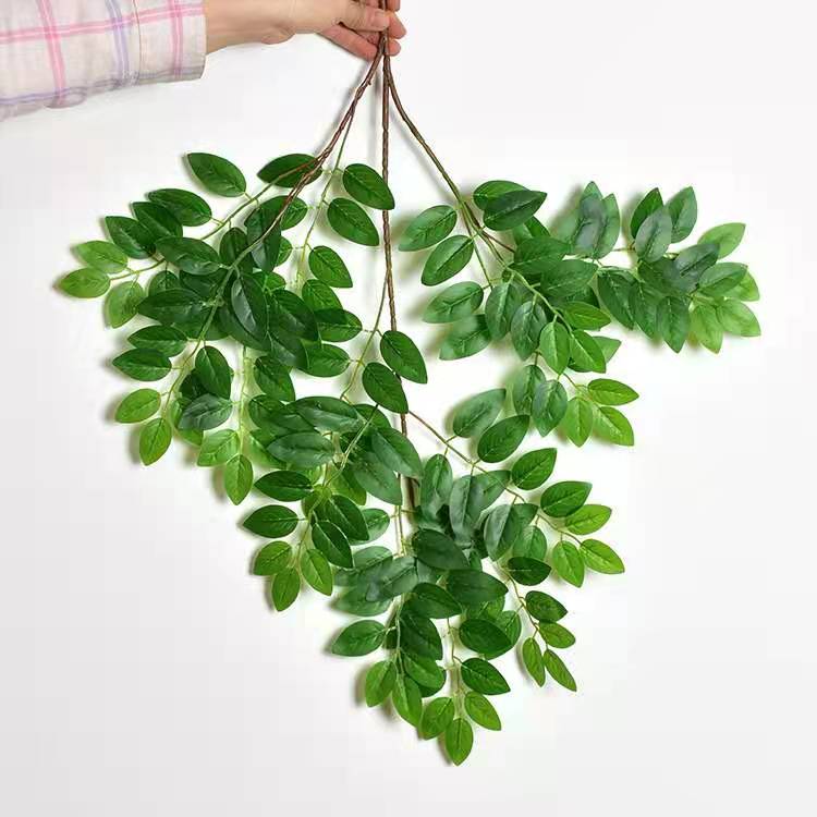 Imitate Leaves Birch Leaf Fake Tree Leaves Indoor Artificial Tree Decoration Plastic Branches Garden Landscape Green Leaf Decoration