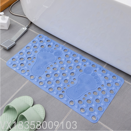 New Bathroom Non-Slip Mat Bathroom Bath Mat Shower Room Floor Mat Bathtub Mat Water Insulation Mat Rectangular round Hole Feet