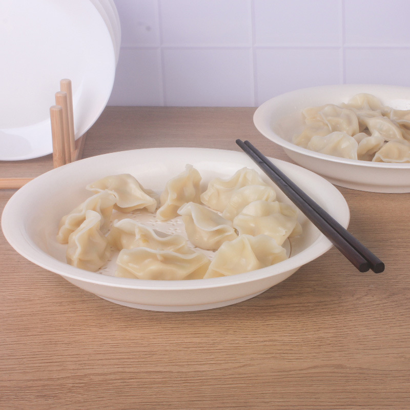 Double-Layer Dumpling Plate round Draining Tray European-Style Household Vegetable Plate Compartment Living Room Fruit Plate Double Grid Kung Fu Tea Tray
