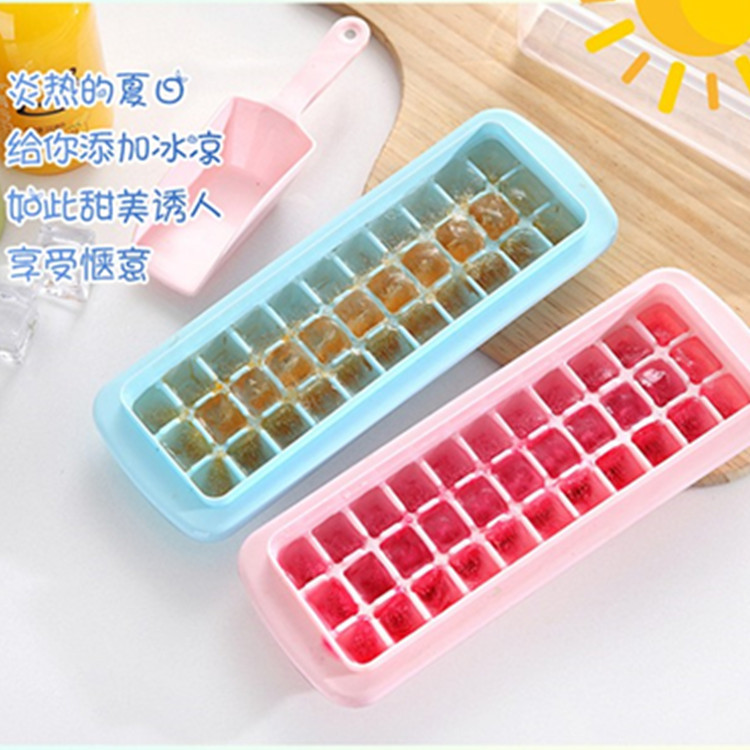 Manufacturers direct 33 grids with lid ice shelf with crisper ice shelf ice cube tray was creative ice box ice shovel wholesale