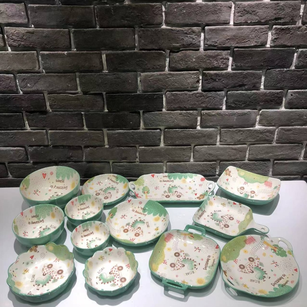 Hand-Painted Tableware Parts Bowl Plate Dish Soup Bowl Baking Tray Series Ceramic Plate Ceramic Salad Bowl Hand-Painted Tableware Parts Bowl Plate Dish Soup Bowl Baking Tray Series Ceramic Plate Ceramic Salad Bowl