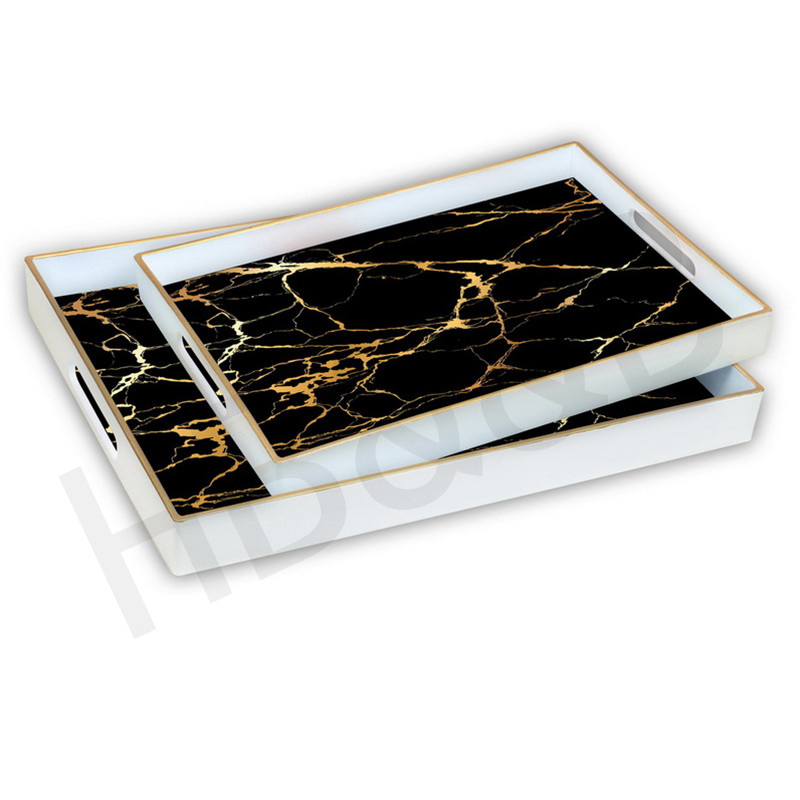 European Luxury American Light Luxury Metal Tea Tray Tray Household Tea Cup Storage Glass Mirror Christmas Oblique Tray European Luxury American Light Luxury Metal Tea Tray Tray Household Tea Cup Storage Glass Mirror Christmas Oblique Tray