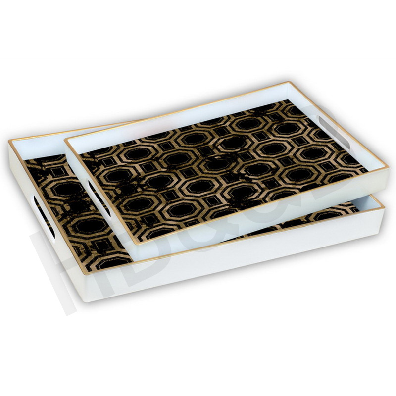 European Luxury American Light Luxury Metal Tea Tray Tray Household Tea Cup Storage Glass Mirror Christmas Oblique Tray European Luxury American Light Luxury Metal Tea Tray Tray Household Tea Cup Storage Glass Mirror Christmas Oblique Tray