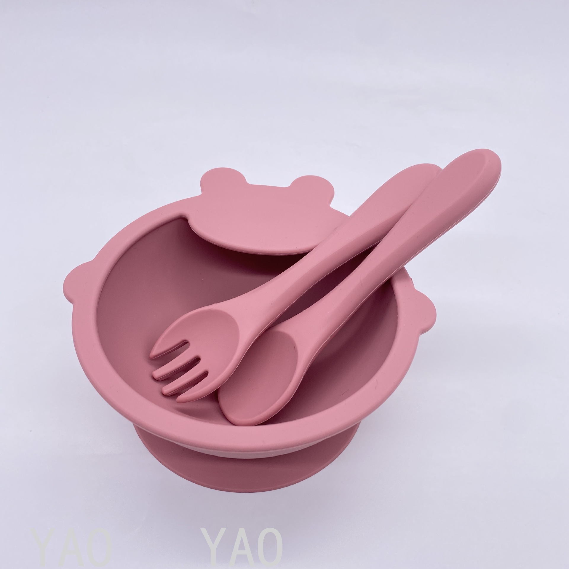 Babies' Tableware Set Silicone Children's Tray Bowl Spoon Bib Baby Eat Training Complementary Food Feeding Gift Babies' Tableware Set Silicone Children's Tray Bowl Spoon Bib Baby Eat Training Complementary Food Feeding Gift