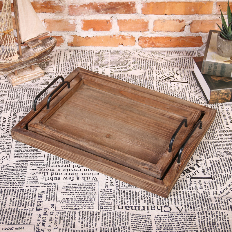 Solid Wood Tray Custom Wholesale American Tray Restaurant Hotel Japanese Style Dinner Plate Cafe Tray
