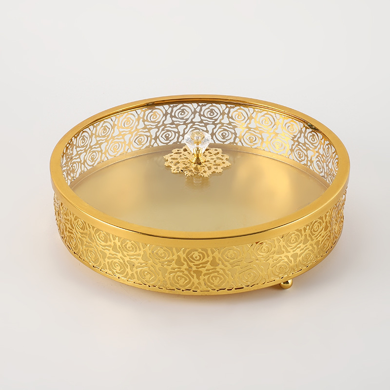 Glass Color Printing Tray Metal Tray Single-Sided Light Iron Mirror Tray Tray Entry Luxury Home Ornaments Glass Color Printing Tray Metal Tray Single-Sided Light Iron Mirror Tray Tray Entry Luxury Home Ornaments