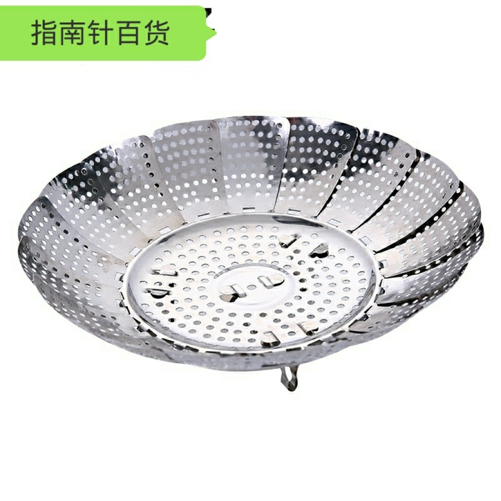 Thickened stainless steel steamer steamer lotus steamer tray steamer tray was fruit can be shrunk and folded on a high tray Thickened stainless steel steamer steamer lotus steamer tray steamer tray was fruit can be shrunk and folded on a high tray