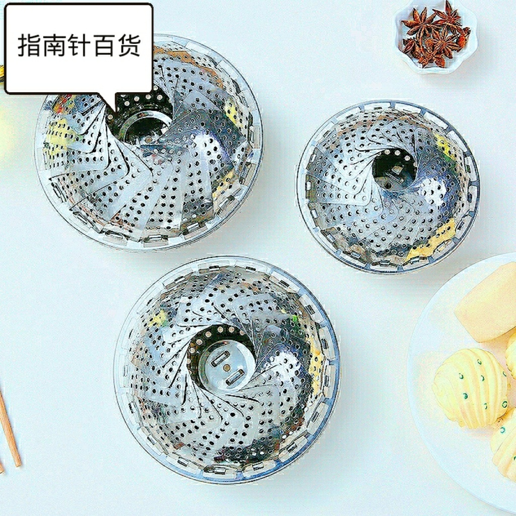 Thickened stainless steel steamer steamer lotus steamer tray steamer tray was fruit can be shrunk and folded on a high tray Thickened stainless steel steamer steamer lotus steamer tray steamer tray was fruit can be shrunk and folded on a high tray