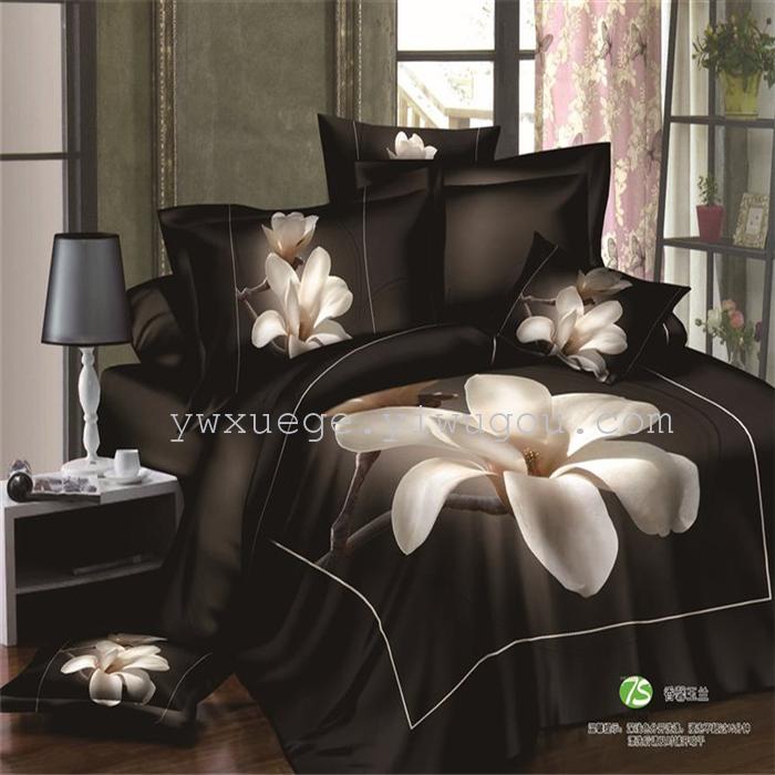 Cotton four set twill reactive printing 3D four sets of 100% cotton bedding set of four snow pigeon textile exports Cotton four set twill reactive printing 3D four sets of 100% cotton bedding set of four snow pigeon textile exports
