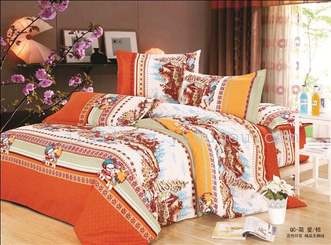 Factory direct shot wholesale new active velvet twill nantong double bedding set