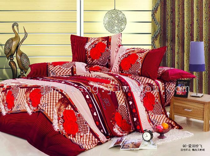 Factory direct shot wholesale new active velvet twill nantong double bedding set Factory direct shot wholesale new active velvet twill nantong double bedding set