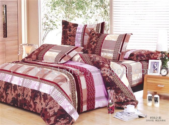 Factory direct shot wholesale new active velvet twill nantong double bedding set Factory direct shot wholesale new active velvet twill nantong double bedding set