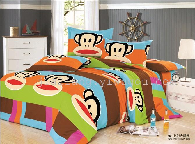 Factory direct shot wholesale new active velvet twill nantong double bedding set Factory direct shot wholesale new active velvet twill nantong double bedding set