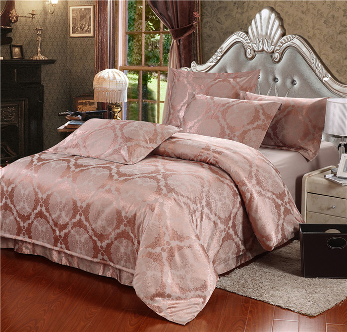 Snow Pigeon Tencel Lyocell 4PCS exclusive wedding satin Jacquard bedding set package