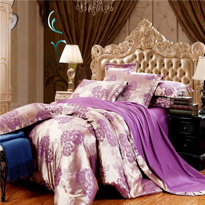 Snow Pigeon Tencel Lyocell 4PCS exclusive wedding satin Jacquard bedding set package Snow Pigeon Tencel Lyocell 4PCS exclusive wedding satin Jacquard bedding set package