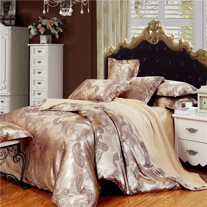 Snow Pigeon Tencel Lyocell 4PCS exclusive wedding satin Jacquard bedding set package Snow Pigeon Tencel Lyocell 4PCS exclusive wedding satin Jacquard bedding set package