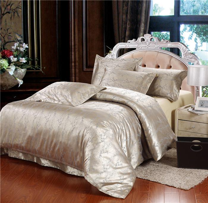 Snow Pigeon Tencel Lyocell 4PCS exclusive wedding satin Jacquard bedding set package Snow Pigeon Tencel Lyocell 4PCS exclusive wedding satin Jacquard bedding set package