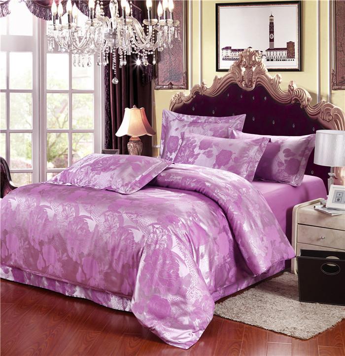 Snow Pigeon Tencel Lyocell 4PCS exclusive wedding satin Jacquard bedding set package Snow Pigeon Tencel Lyocell 4PCS exclusive wedding satin Jacquard bedding set package