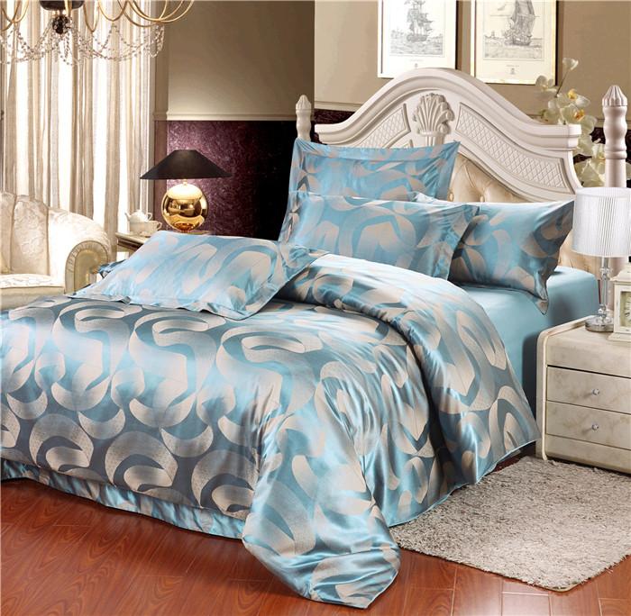 Snow Pigeon Tencel Lyocell 4PCS exclusive wedding satin Jacquard bedding set package Snow Pigeon Tencel Lyocell 4PCS exclusive wedding satin Jacquard bedding set package