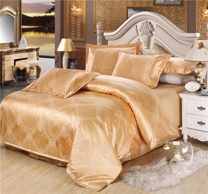 Snow Pigeon Tencel Lyocell 4PCS exclusive wedding satin Jacquard bedding set package Snow Pigeon Tencel Lyocell 4PCS exclusive wedding satin Jacquard bedding set package