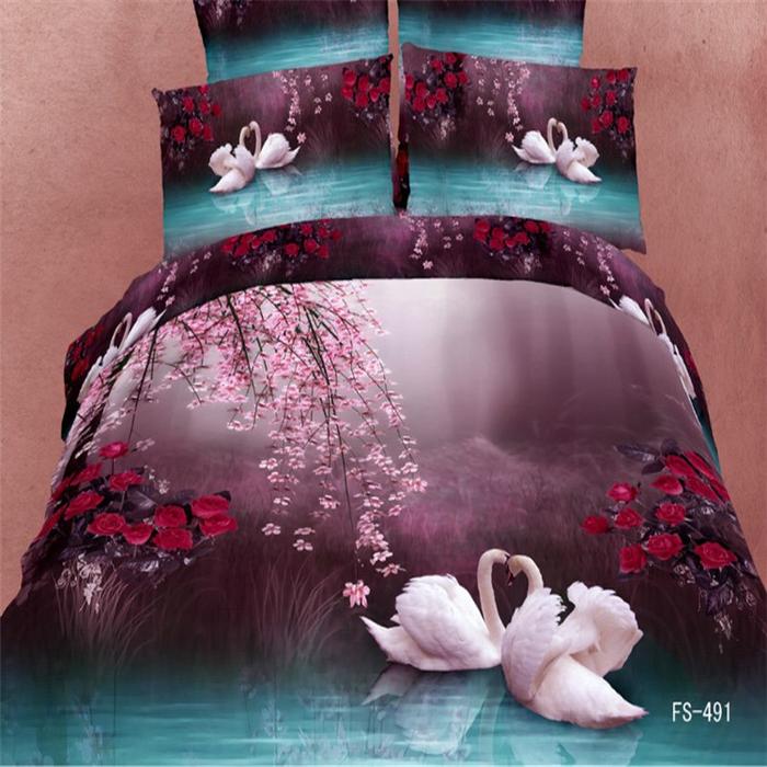Snow Pigeon 4-pc 5D activity cotton stereoscopic 3 d version painting bedding set manufacturers selling Snow Pigeon 4-pc 5D activity cotton stereoscopic 3 d version painting bedding set manufacturers selling