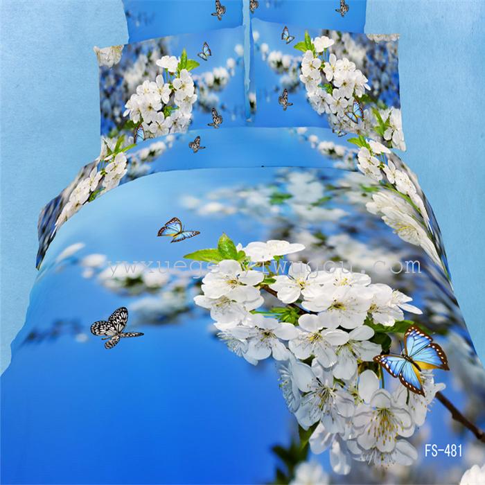 Snow Pigeon 4-pc 5D activity cotton stereoscopic 3 d version painting bedding set manufacturers selling Snow Pigeon 4-pc 5D activity cotton stereoscopic 3 d version painting bedding set manufacturers selling
