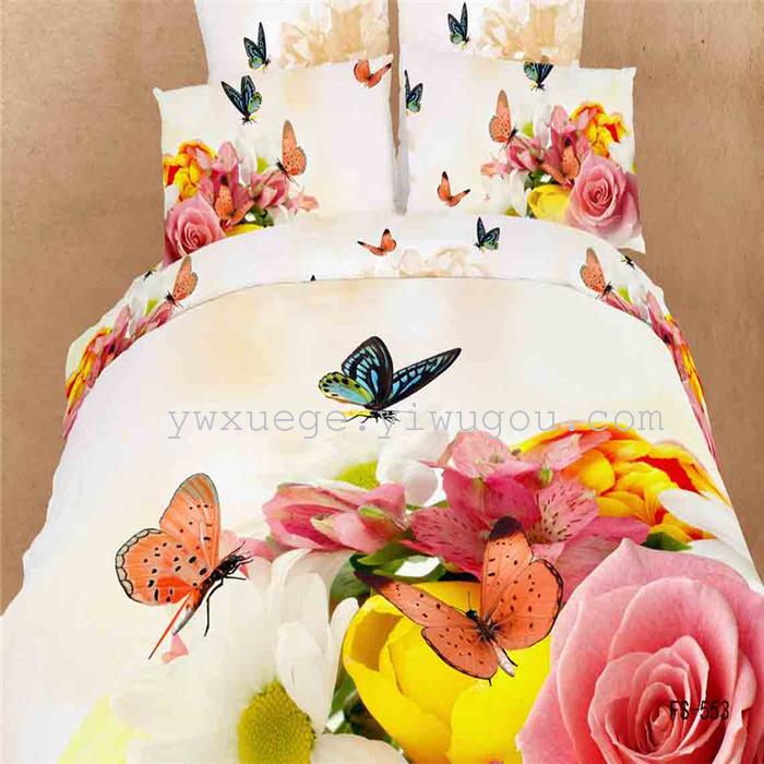 Snow Pigeon 4-pc 5D activity cotton stereoscopic 3 d version painting bedding set manufacturers selling Snow Pigeon 4-pc 5D activity cotton stereoscopic 3 d version painting bedding set manufacturers selling
