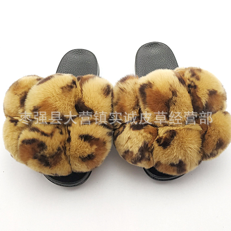 New Foreign Trade Fur Ball PVC Sandals Modern and TrendyWomen Wear Fox Raccoon Dog Fur Children Slipper CrossBorder New Foreign Trade Fur Ball PVC Sandals Modern and TrendyWomen Wear Fox Raccoon Dog Fur Children Slipper CrossBorder