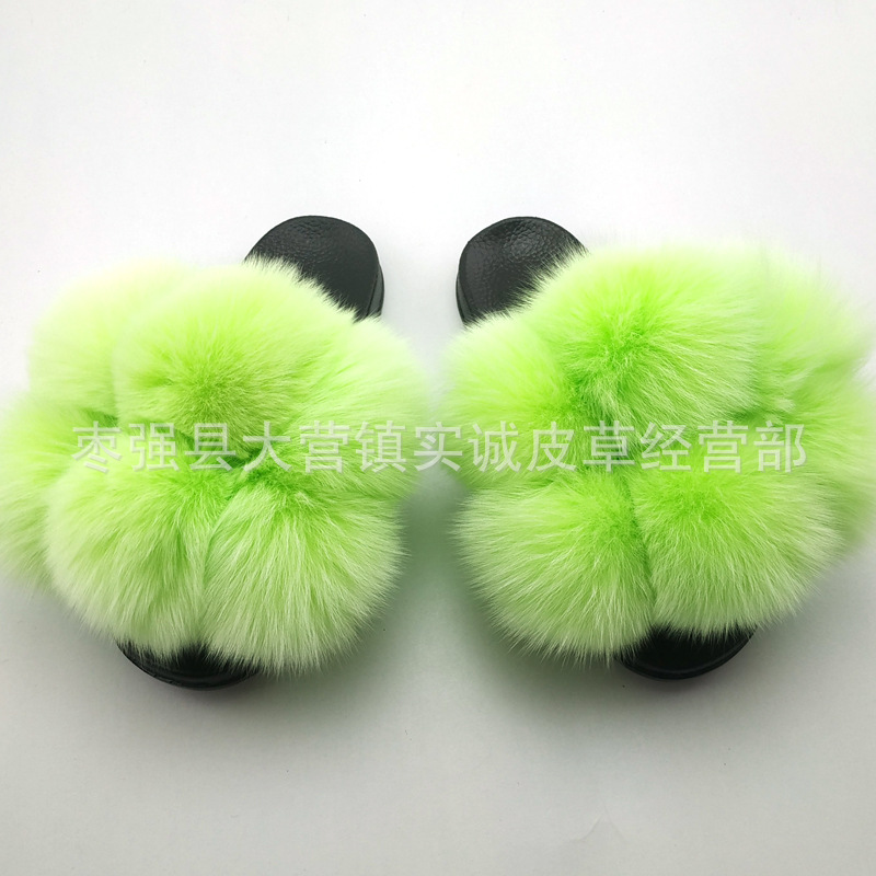 New Foreign Trade Fur Ball PVC Sandals Modern and TrendyWomen Wear Fox Raccoon Dog Fur Children Slipper CrossBorder New Foreign Trade Fur Ball PVC Sandals Modern and TrendyWomen Wear Fox Raccoon Dog Fur Children Slipper CrossBorder