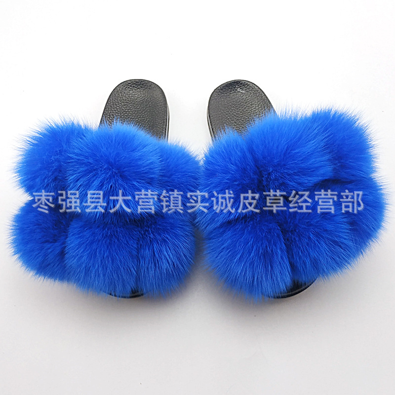 New Foreign Trade Fur Ball PVC Sandals Modern and TrendyWomen Wear Fox Raccoon Dog Fur Children Slipper CrossBorder New Foreign Trade Fur Ball PVC Sandals Modern and TrendyWomen Wear Fox Raccoon Dog Fur Children Slipper CrossBorder