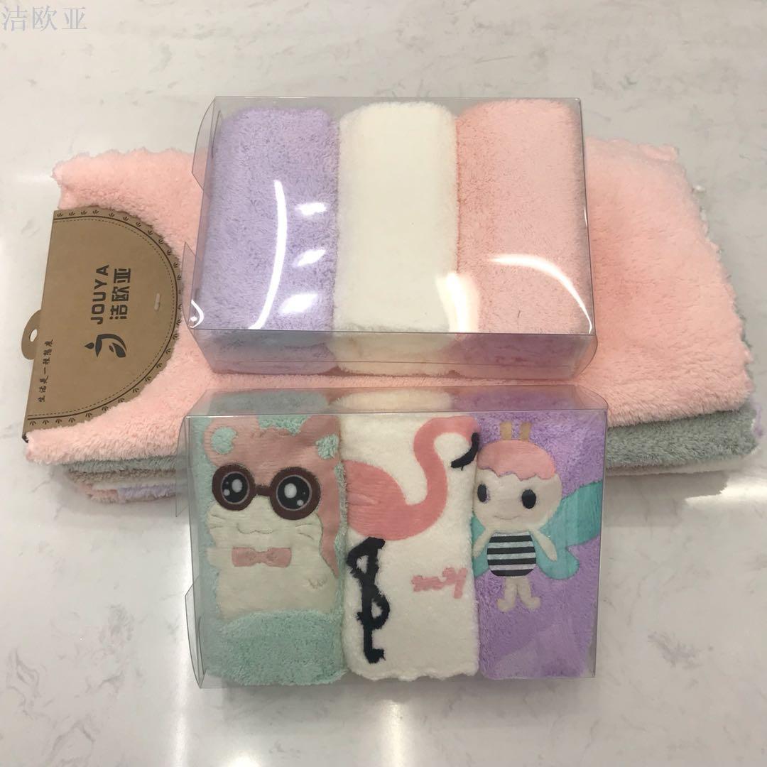 Lace thickened coral-pile small square towel super absorbent baby towel quick dry towel wipe mobile phone