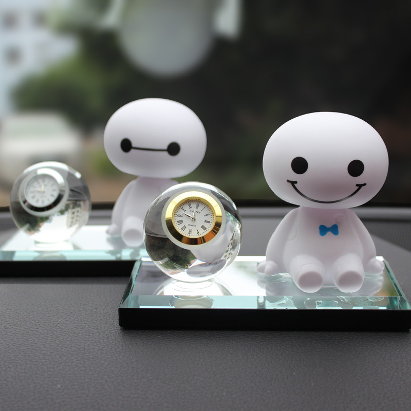 Car Decoration Creative White on-Board Perfume Jewelry Perfume Seat Car Clock Perfume Bottle Perfume Seat