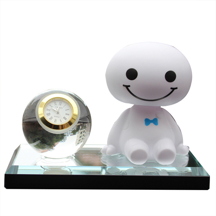 Car Decoration Creative White on-Board Perfume Jewelry Perfume Seat Car Clock Perfume Bottle Perfume Seat