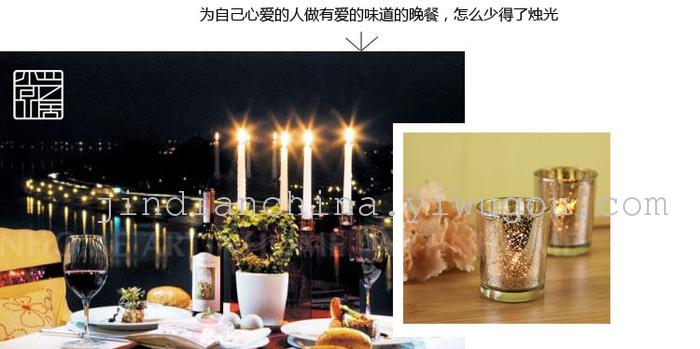 Creative glass candlestick of gold plating ice candle cups candlelit bar restaurant candle holder Creative glass candlestick of gold plating ice candle cups candlelit bar restaurant candle holder