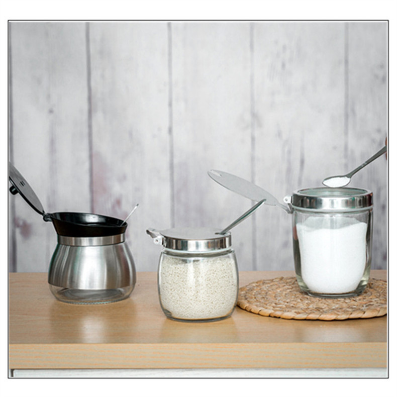 Kitchen supplies salt shaker seasoning box Restaurant pepper shaker sauce jar glass seasoning jar seasoning jar home Kitchen supplies salt shaker seasoning box Restaurant pepper shaker sauce jar glass seasoning jar seasoning jar home
