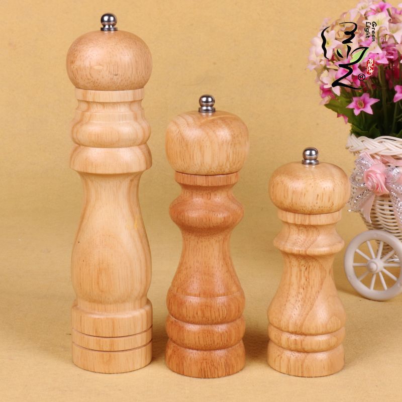 Factory Supply High Quality Wooden Pepper Grinder Salt Pot Pepper Salt Pot Wooden Metal Movement Grinder Wholesale