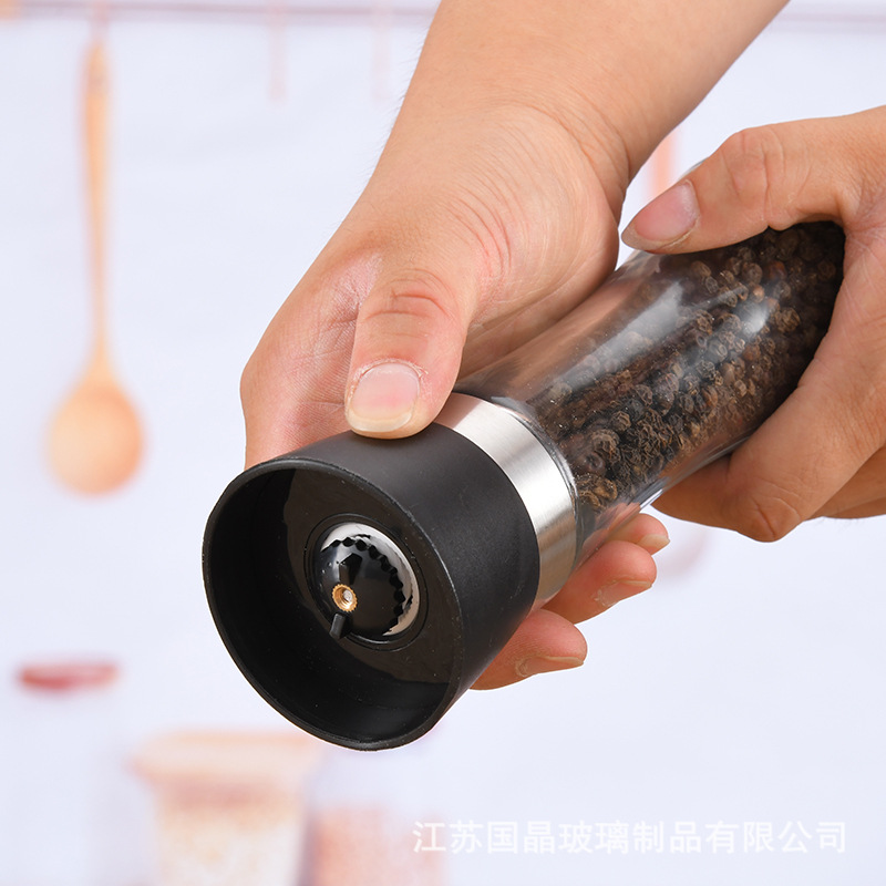 Manual Grinding Device Pepper Mill Bottle Glass Seasoning Bottle Ceramic Core Pepper and Salt Grinding Machine Cross-Border in Stock Wholesale Manual Grinding Device Pepper Mill Bottle Glass Seasoning Bottle Ceramic Core Pepper and Salt Grinding Machine Cross-Border in Stock Wholesale