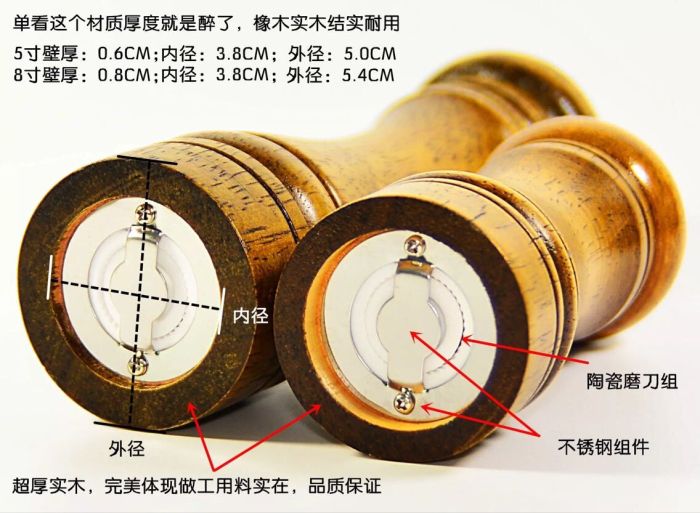 Wholesale export of stainless steel pepper grinder grinding black pepper salt pepper grinder manual rotating cruet Wholesale export of stainless steel pepper grinder grinding black pepper salt pepper grinder manual rotating cruet