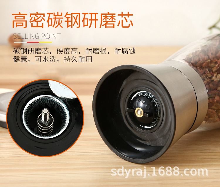 304 copper plated carbon steel core manual stainless steel pepper grinder universal seasoning bottle grinder kosher salt 304 copper plated carbon steel core manual stainless steel pepper grinder universal seasoning bottle grinder kosher salt