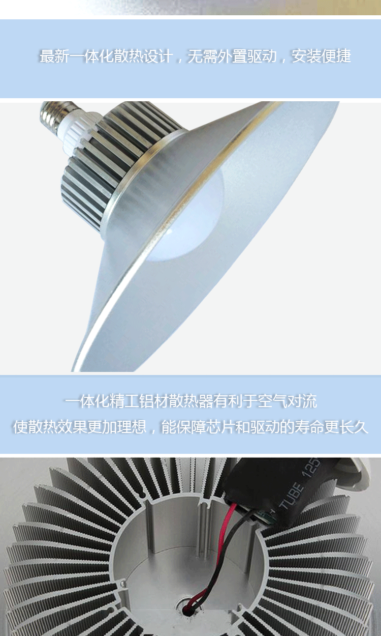 Factory direct led fin lamp ufo36W60W100W Factory building lamp high ceiling lamp warehouse chandelier