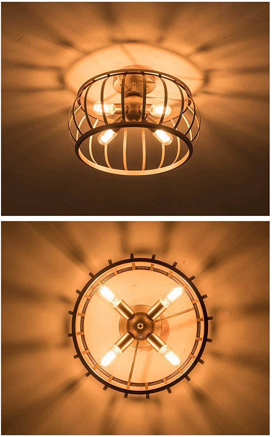 Cross-Border Amazon Ceiling Lamp American Retro Industrial Style Living Room Aisle Hallway Ceiling Lamp Bedroom Lamps