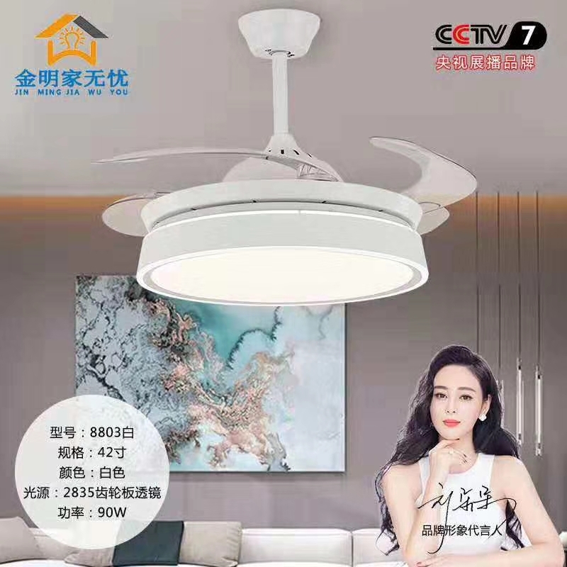 Living room, dining room, bedroom multi-functional luxury invisible ceiling fan lights