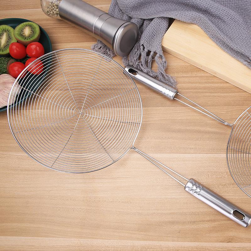 Stainless Steel Wire Colander Hot Pot Strainer Household Kitchen Cooking Tools Filter Screen Strainer Fried Noodle Strainer Colander