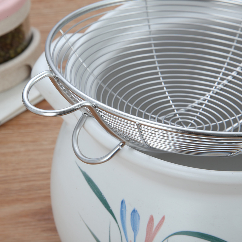 Stainless Steel Wire Colander Household Kitchen Hot Pot Big Strainer Colander Strainer Beef Hot Pot Double Hook Strainer Small Strainer