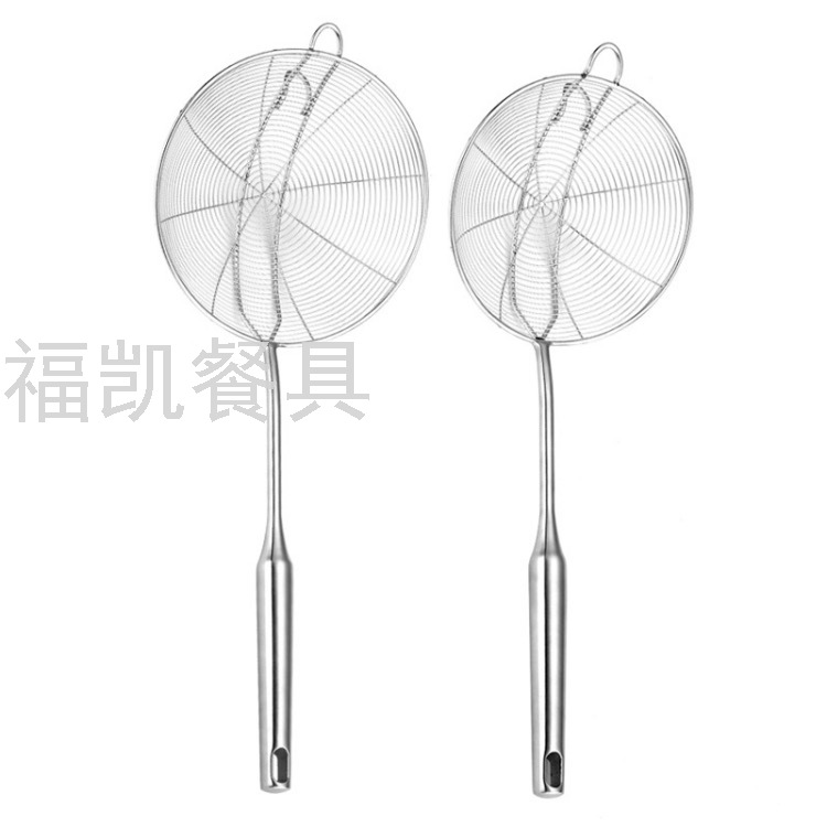 304 Stainless Steel Wire Colander round Tube Hollow Handle Insulated Household Kitchen Strainer Hot Pot Line Leakage
