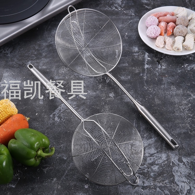 304 Stainless Steel Wire Colander round Tube Hollow Handle Insulated Household Kitchen Strainer Hot Pot Line Leakage 304 Stainless Steel Wire Colander round Tube Hollow Handle Insulated Household Kitchen Strainer Hot Pot Line Leakage