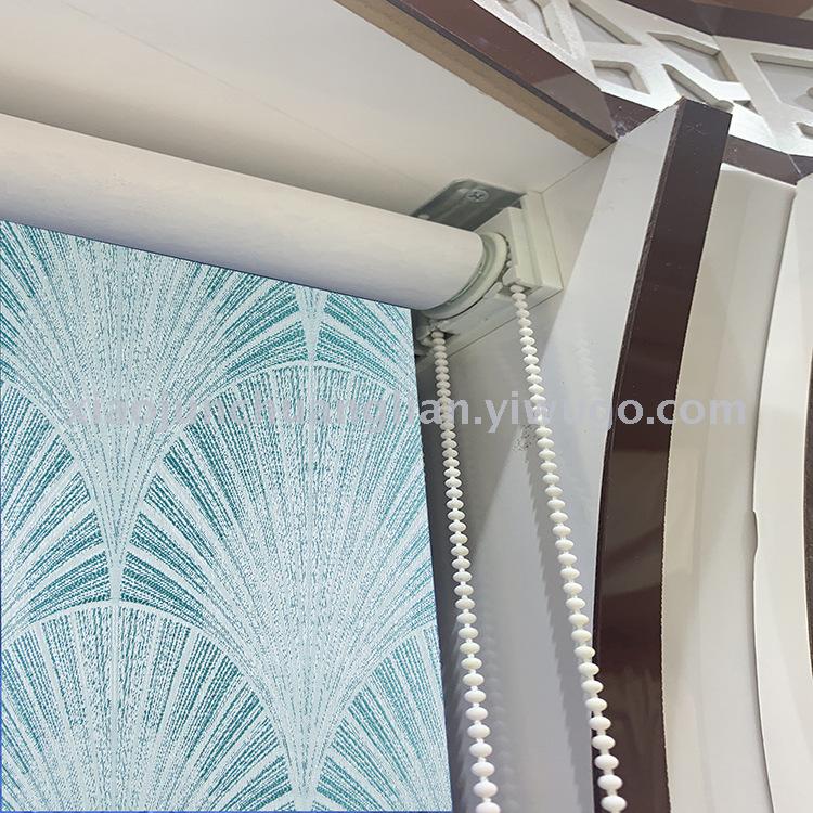 Foreign trade roller shutter manufacturers straight Jacquard full shading thickening and topping roller curtain fabric finished Bead roller shutter